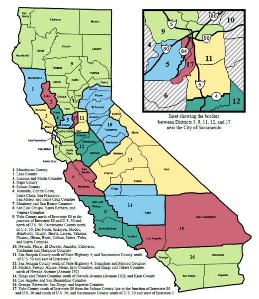 I 17 distretti vitivinicoli della California